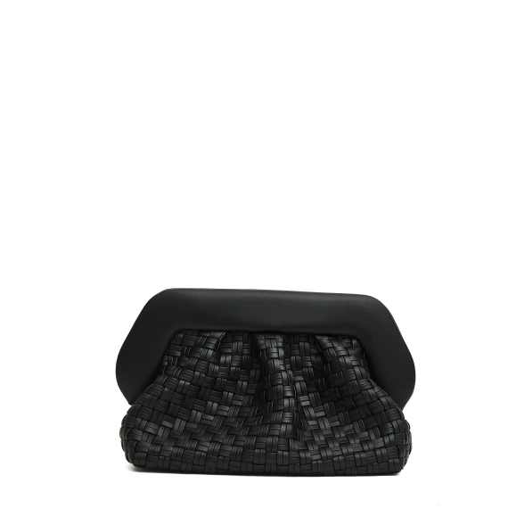clutch grande intreccio piccolo nero