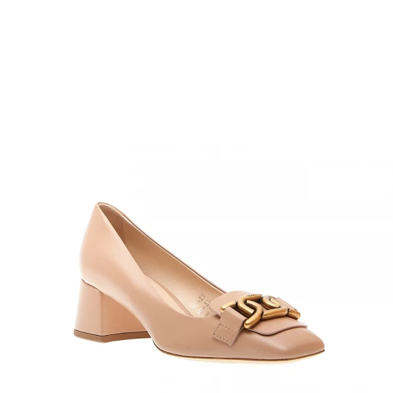 pump tacco 50 mm in pelle nude