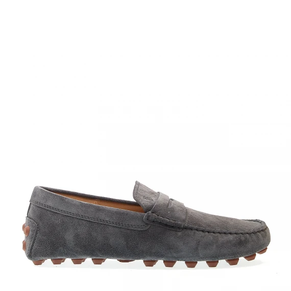 mocassino bubble in camoscio grigio