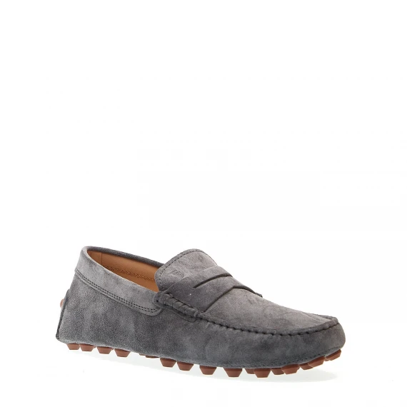 mocassino bubble in camoscio grigio