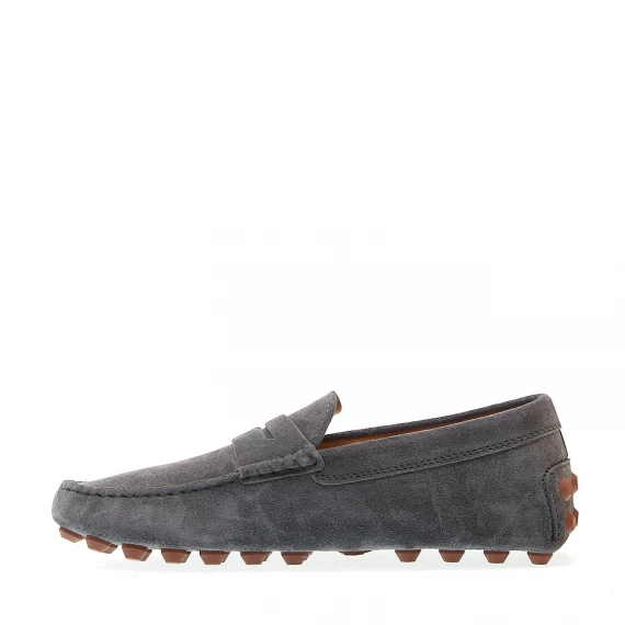 mocassino bubble in camoscio grigio