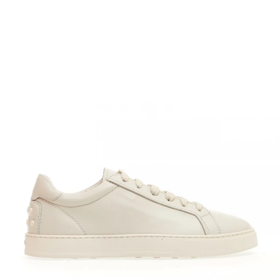 sneakers in pelle bianco fondo cassetta