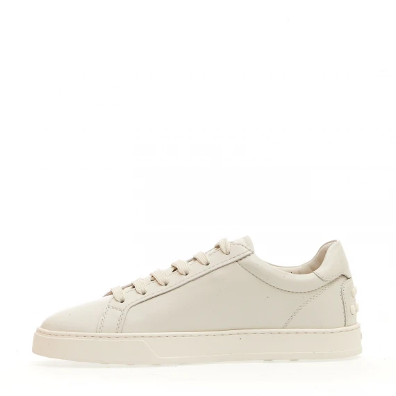 sneakers in pelle bianco fondo cassetta