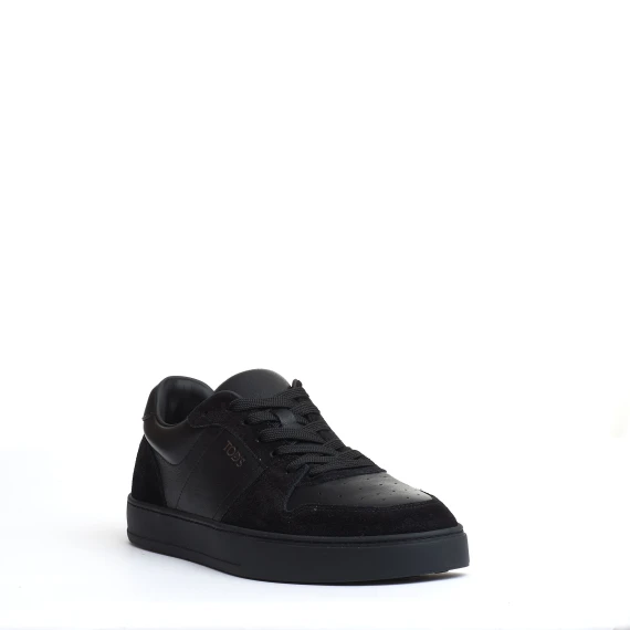 sneakers basket camoscio e pelle nera