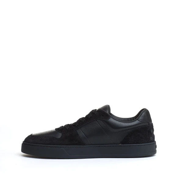 sneakers basket camoscio e pelle nera
