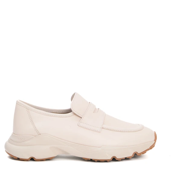 mocassino sportivo pelle bianco