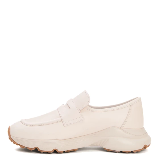 mocassino sportivo pelle bianco