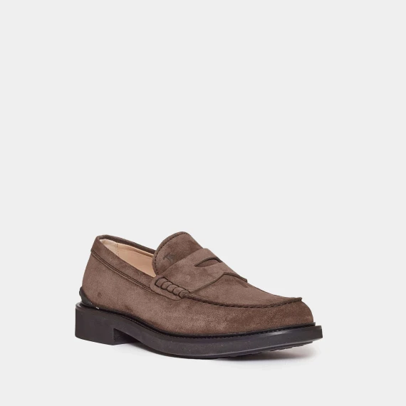 mocassino semiformale camoscio marrone