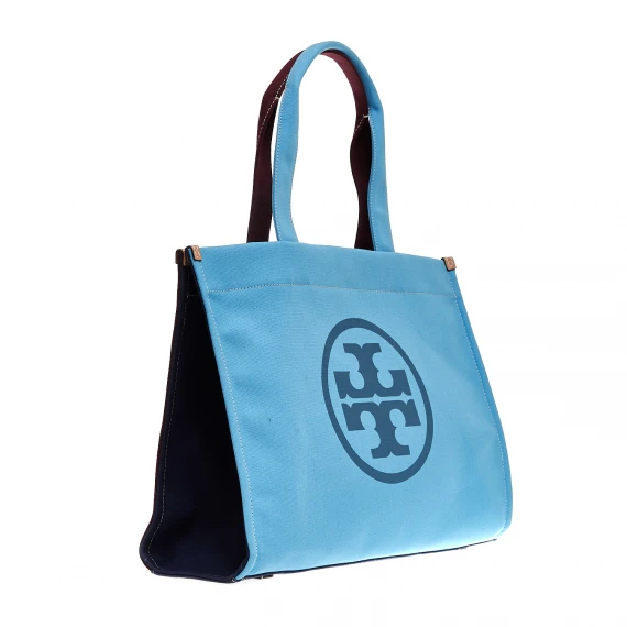 Tote in tessuto blue azzurra