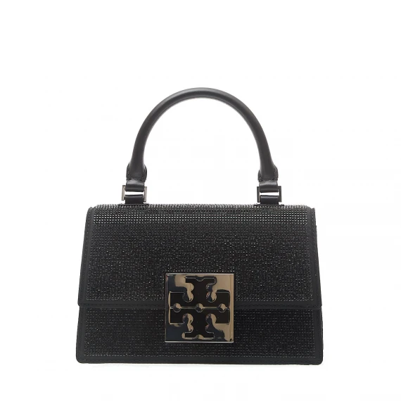 mini top-handle colore microstrass nero