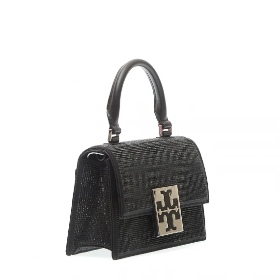 mini top-handle colore microstrass nero