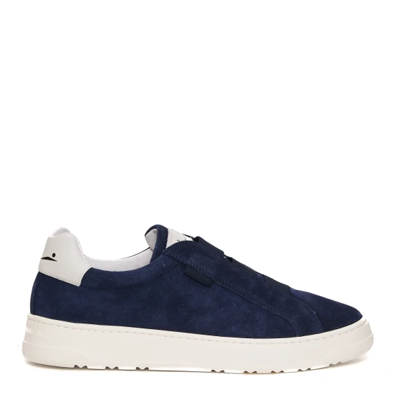 slip-on camoscio blu