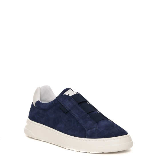 slip-on camoscio blu