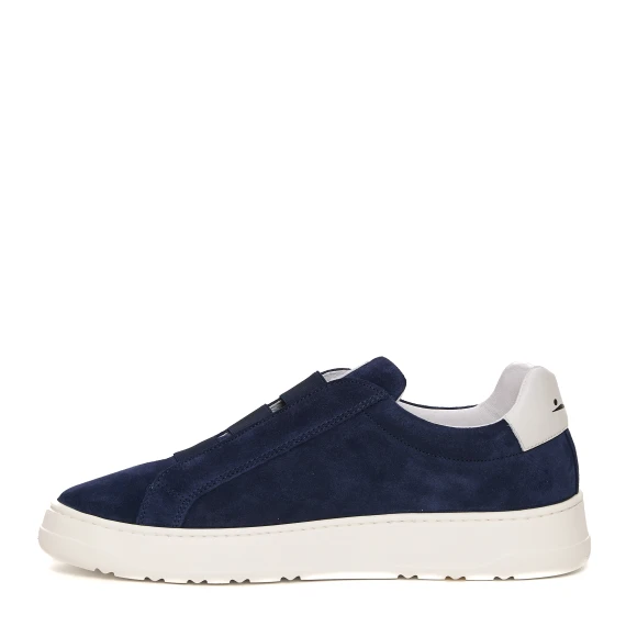 slip-on camoscio blu
