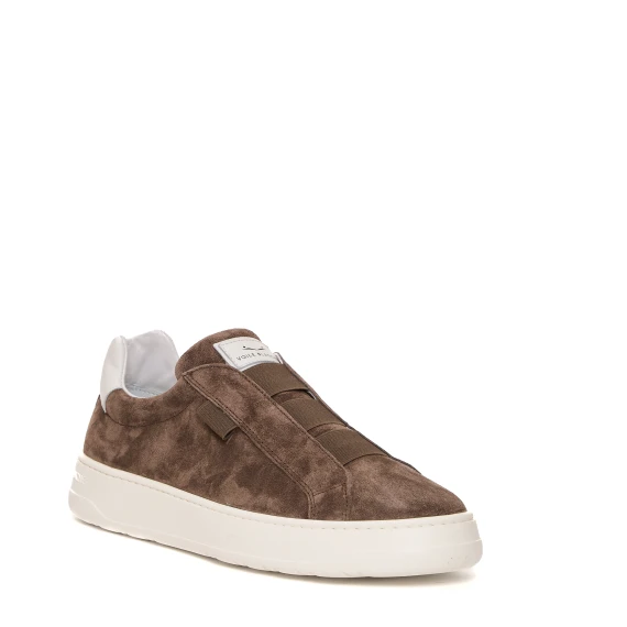 slip-on camoscio fango